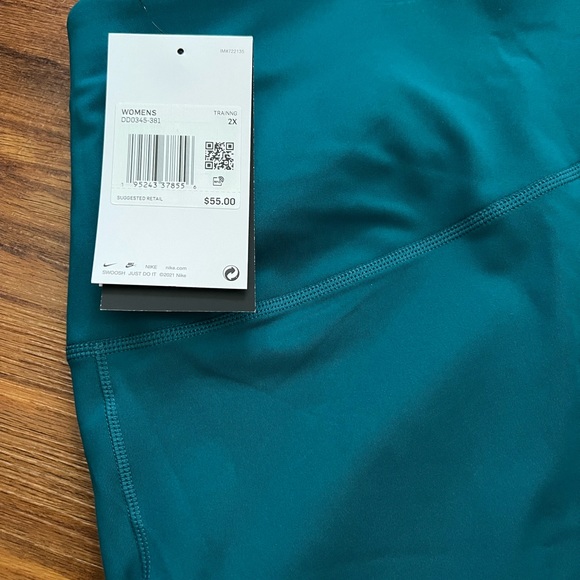 *NWT* Nike One Women’s Mid Rise Teal Full Length Leggings Size 2XL - Picture 2 of 7